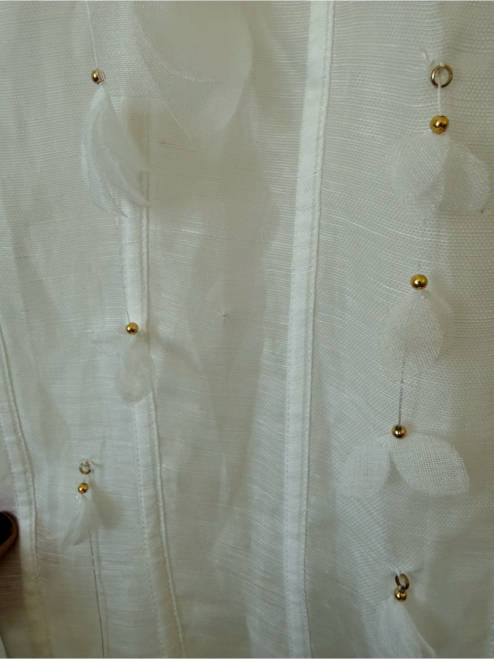 NWT ZIMMERMANN Petal Appliqué Linen Silk Corset Gown White Midi Dress Size 1 - Picture 12 of 16